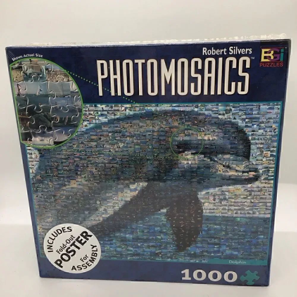 NIB Photomosaics Dolphin 1,000 Piece Puzzle